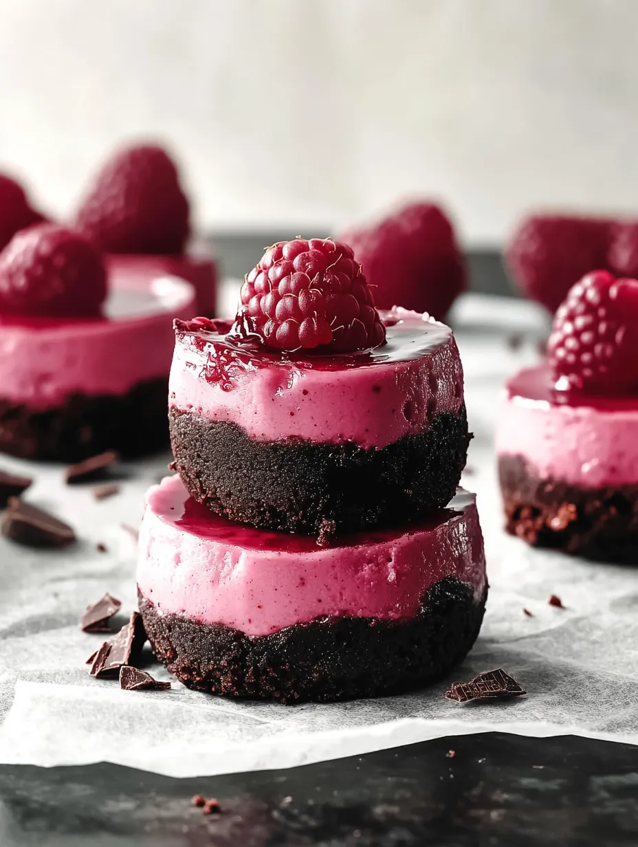 Raspberry Cheesecake Bites with Chocolate Crust recipe