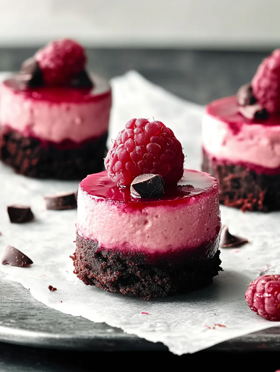 Easy Raspberry Cheesecake Bites with Chocolate Crust recipe