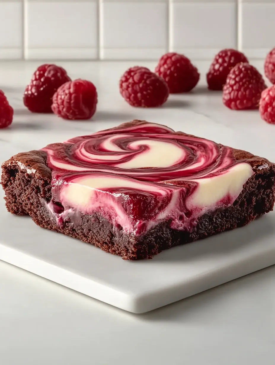Raspberry Swirl Cheesecake Brownies
