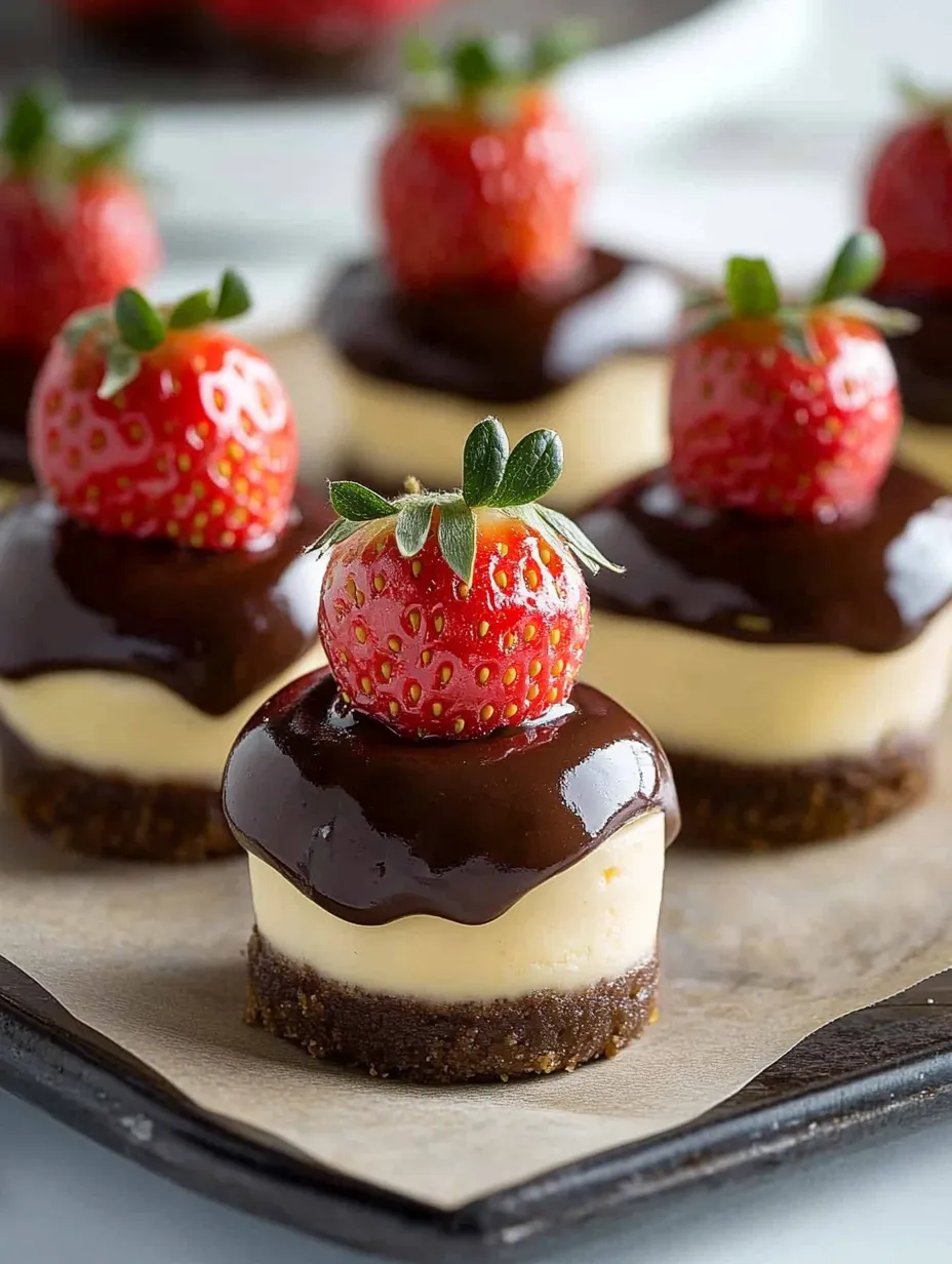 Chocolate Dipped Strawberry Cheesecake recipe