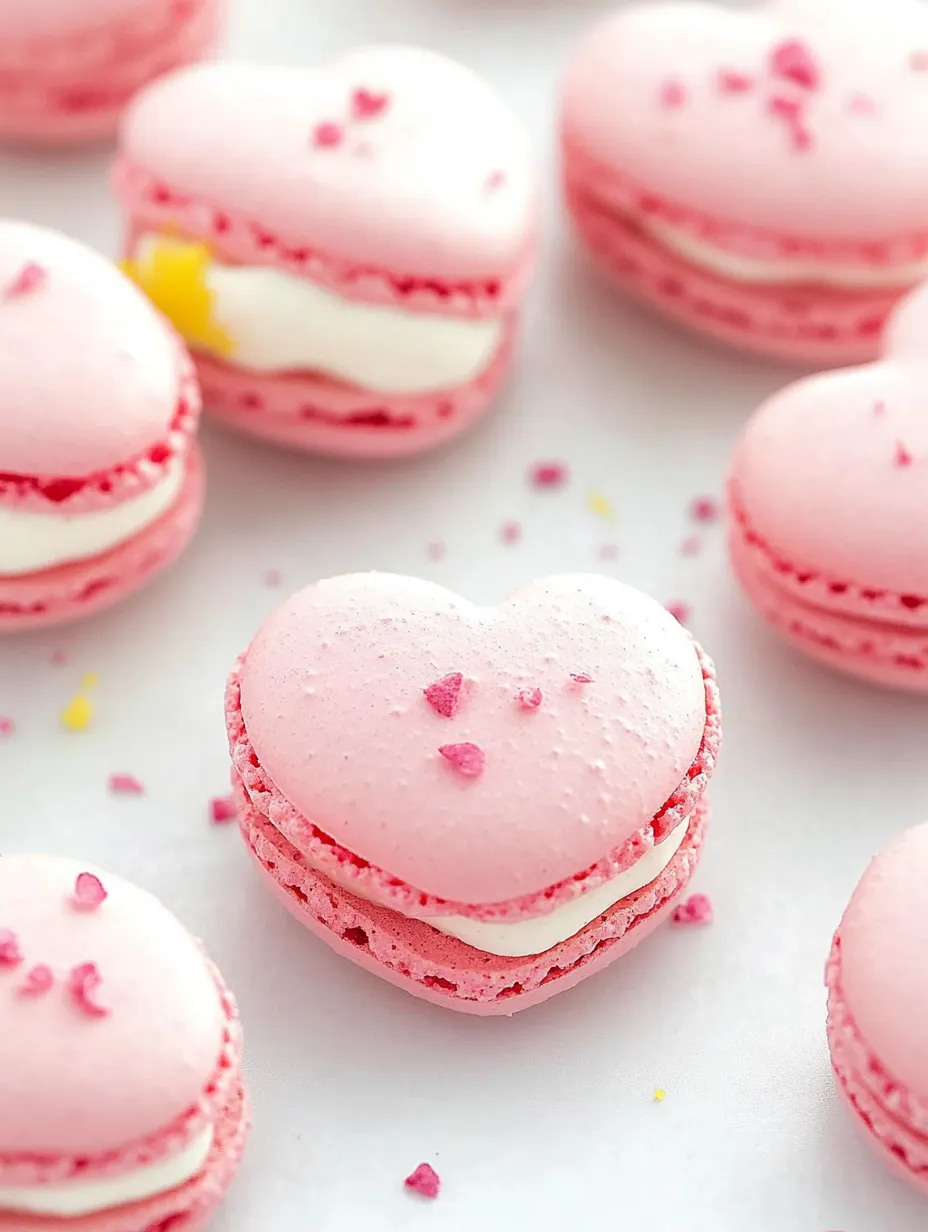 Easy Sweet Heart Shaped Macarons Recipe
