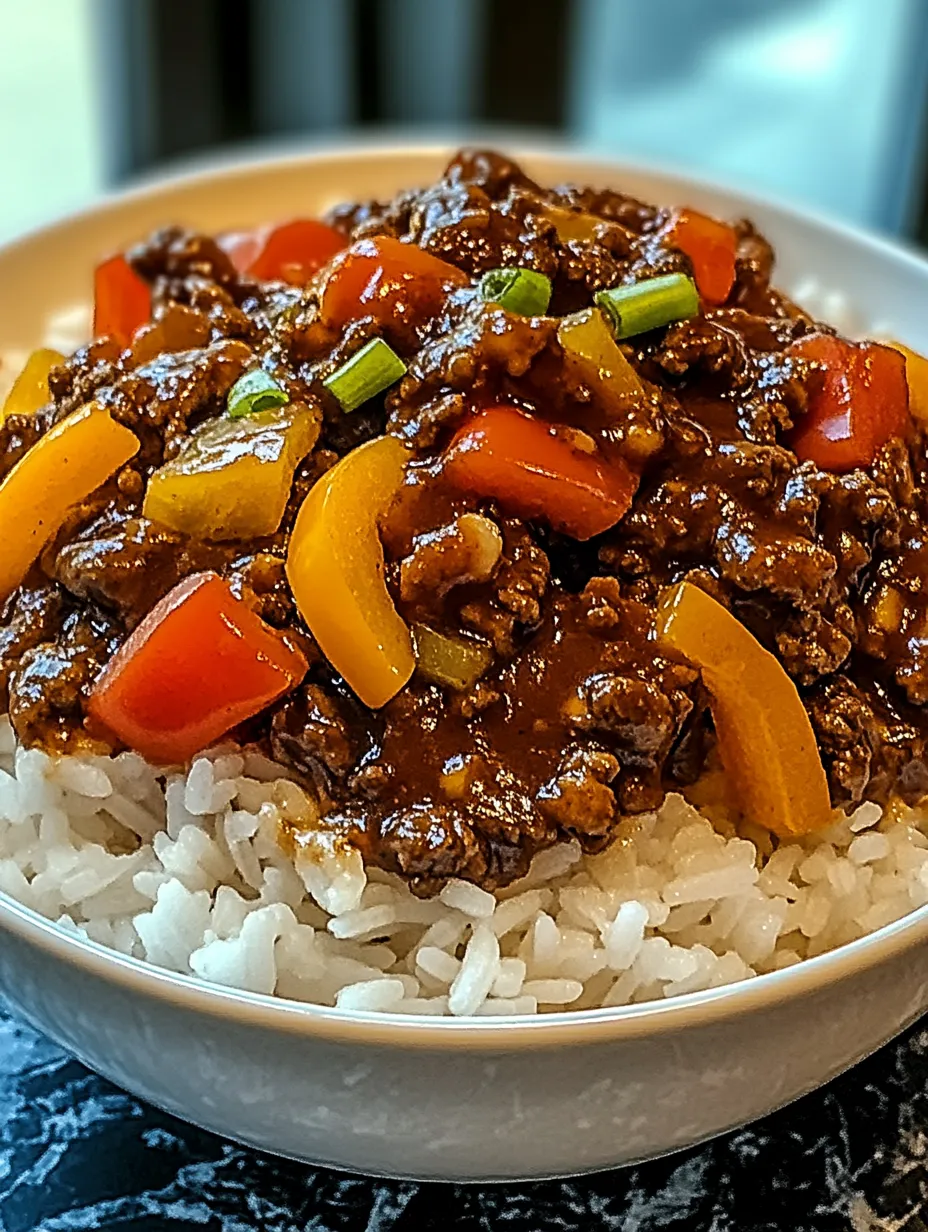 Beef and Pepper Rice Bowl Recipe