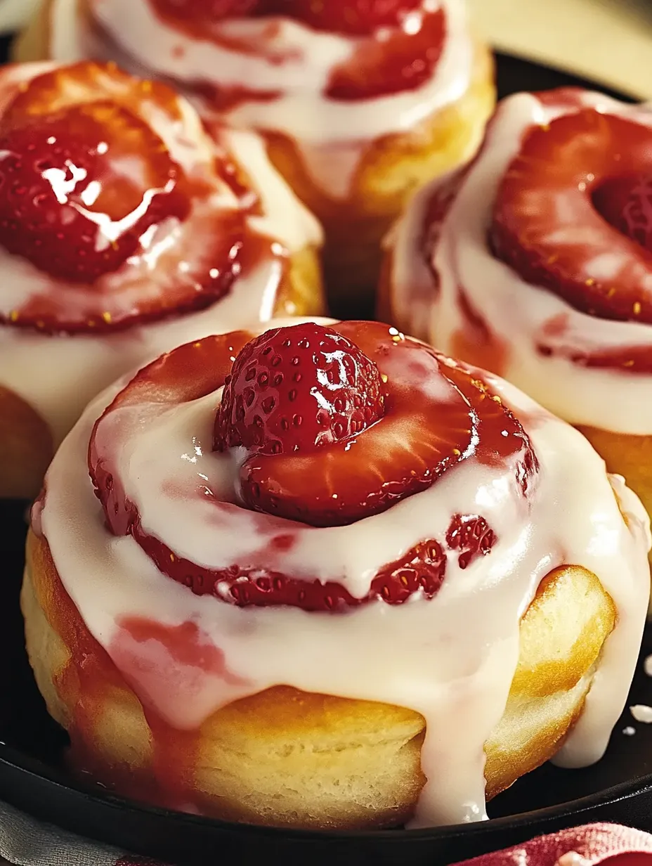 Strawberry Cheesecake Cinnamon Rolls Recipe