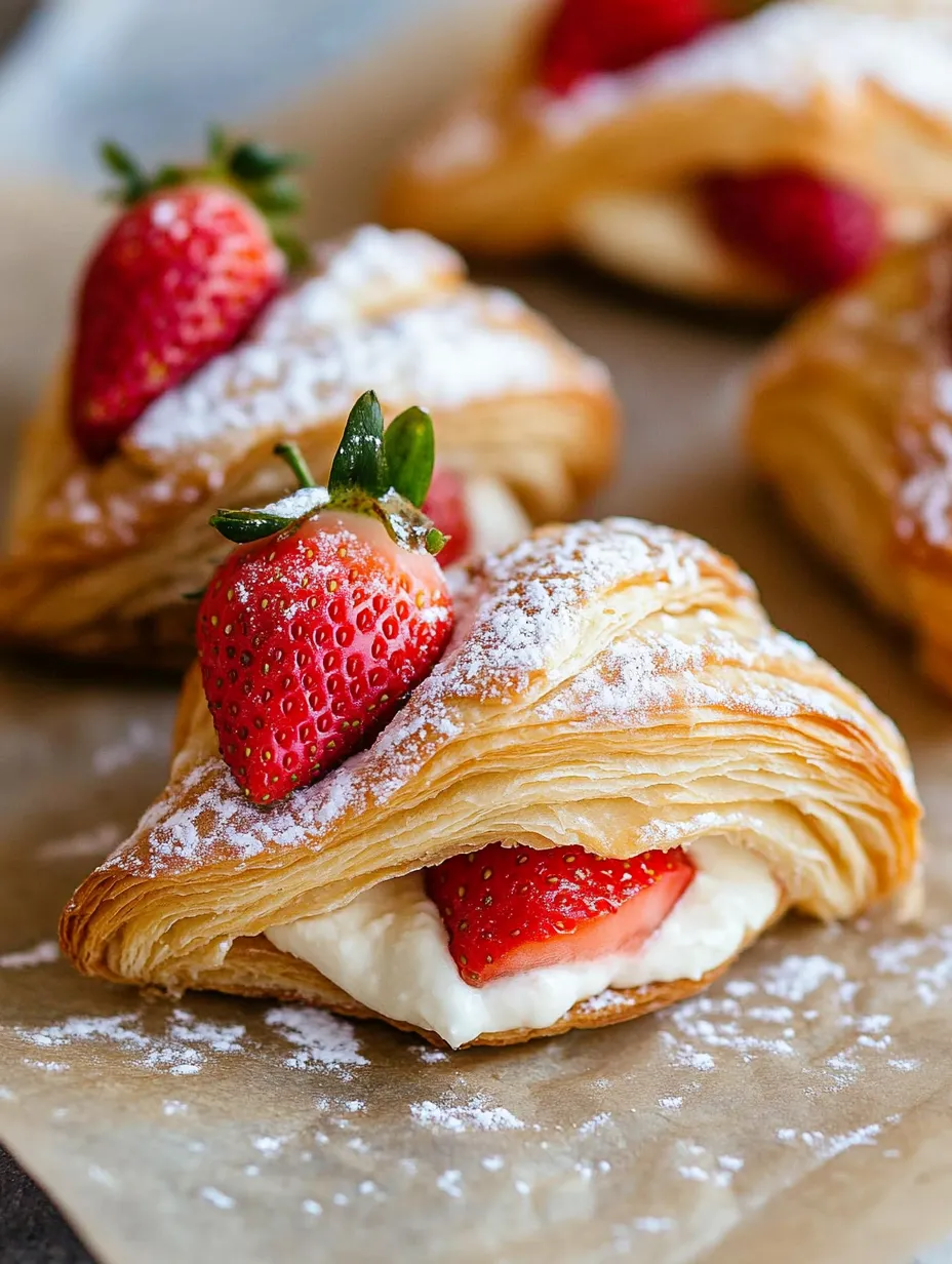 Easy Strawberry Croissants Recipe