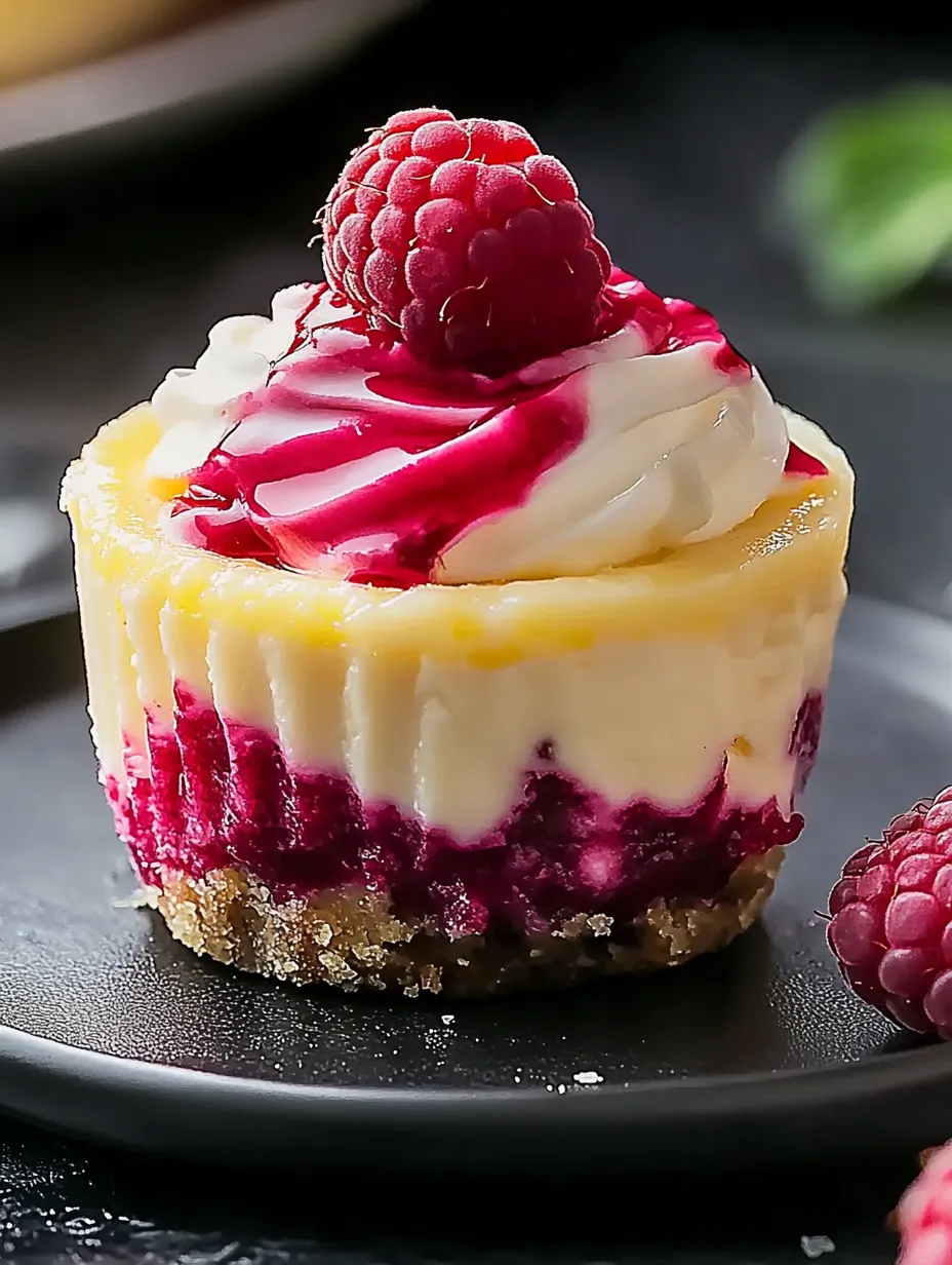 Luscious Lemon Raspberry Swirl Cheesecake Cups Recipe