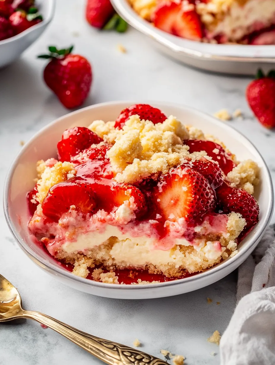 Classic Strawberry Cheesecake Dump Cake Recipe