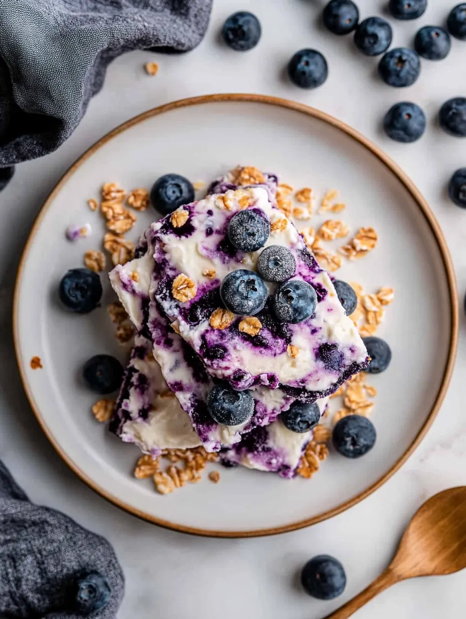 Easy Blueberry Cottage Cheese Frozen Bark Recipe