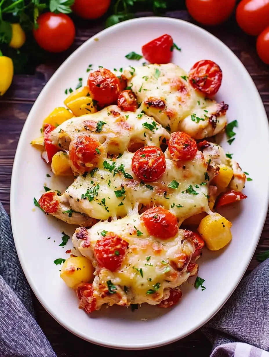 Baked Italian Chicken and Vegetables Recipe