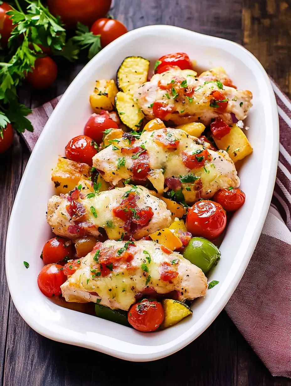 Baked Italian Chicken and Vegetables