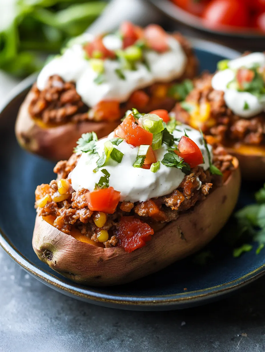 Taco Stuffed Sweet Potatoes Recipe