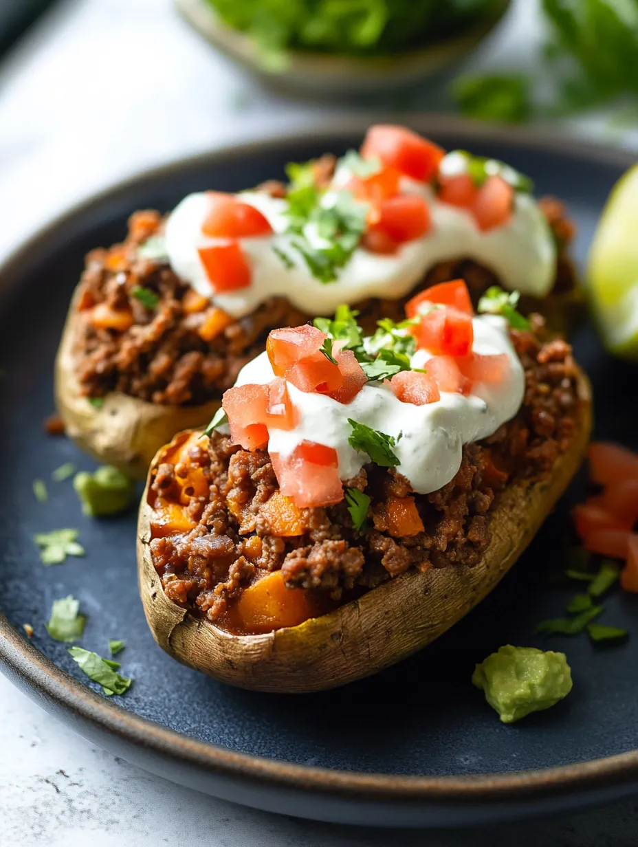Taco Stuffed Sweet Potatoes