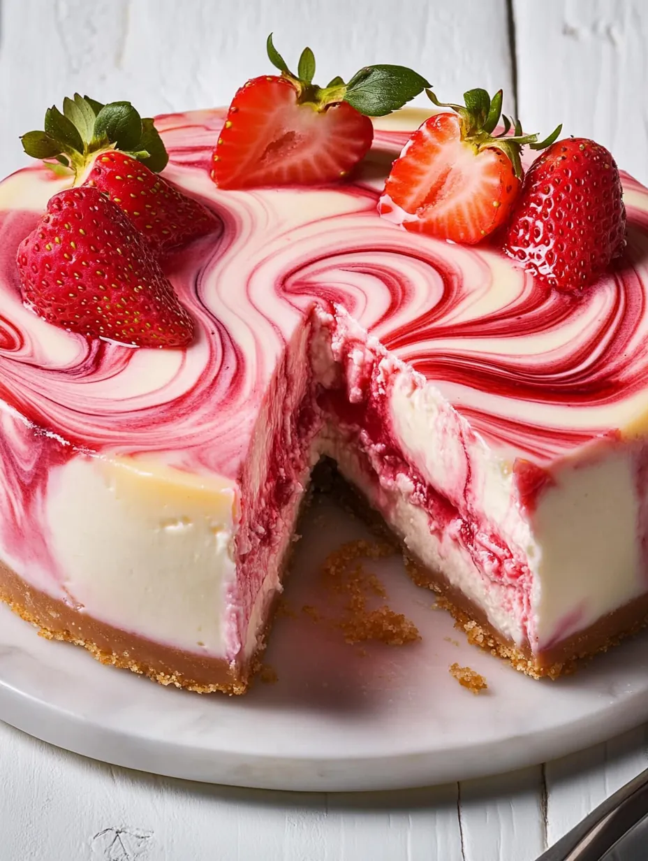 Strawberry Swirl Cheesecake Recipe