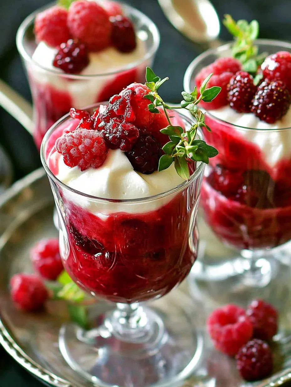 Rhubarb Berry Red Wine Parfaits