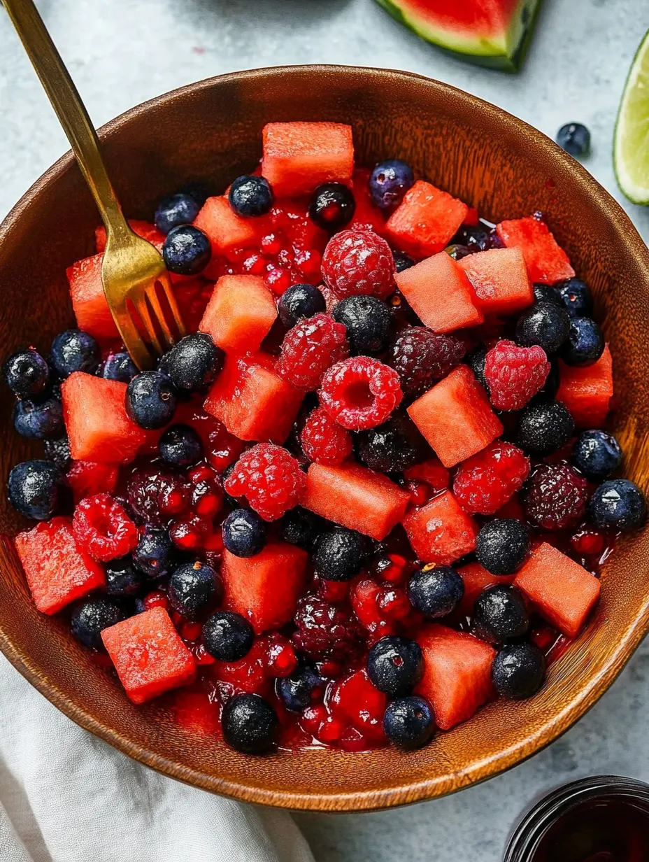 Watermelon Summer Berry Salad Recipe