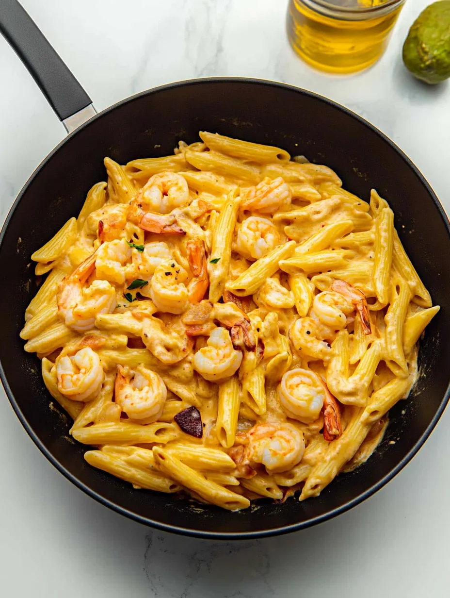 Creamy Mozzarella Shrimp Pasta Recipe
