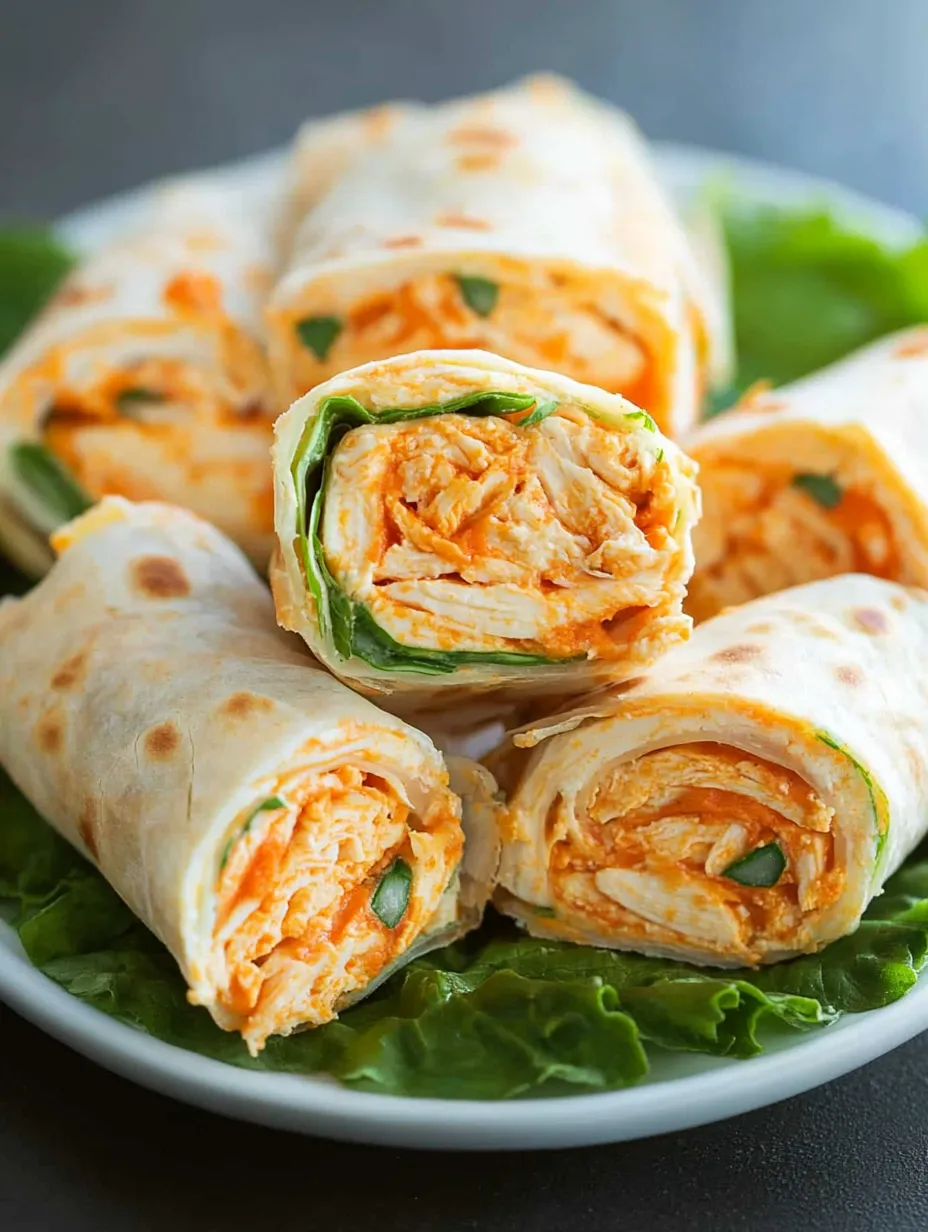 Easy Buffalo Chicken Pinwheels