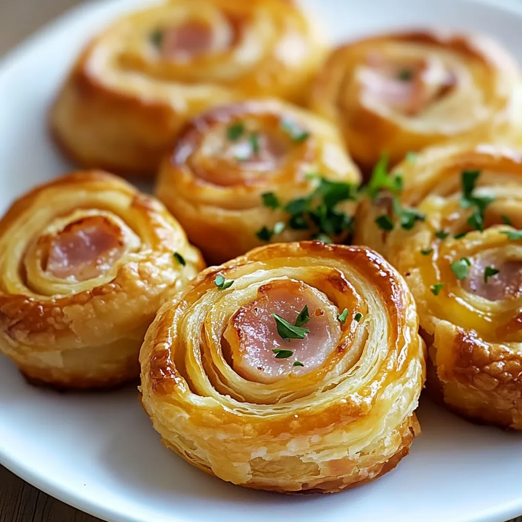 Ham and Cheese Pastry Pinwheels Recipe