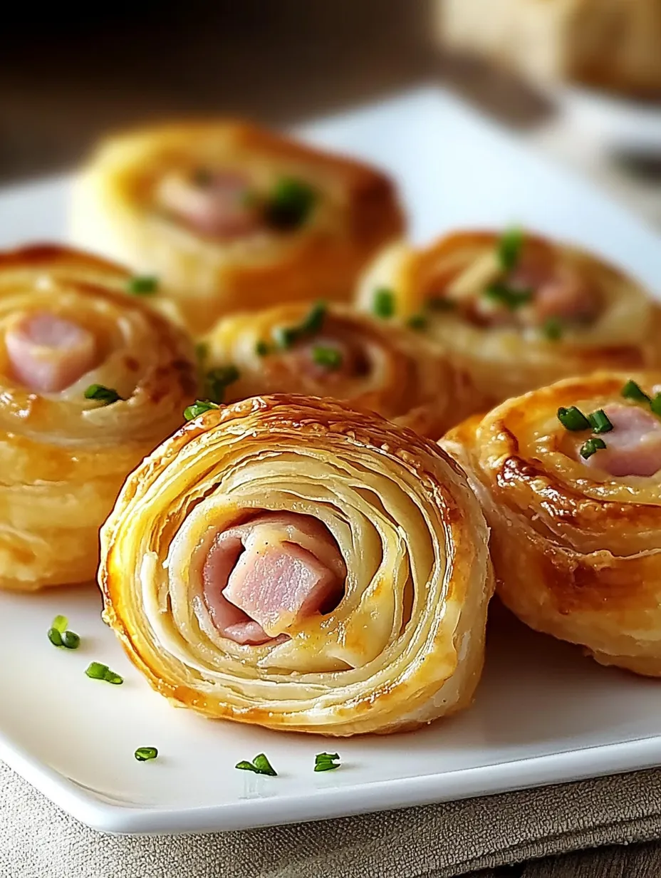 Easy Ham and Cheese Pastry Pinwheels Recipe