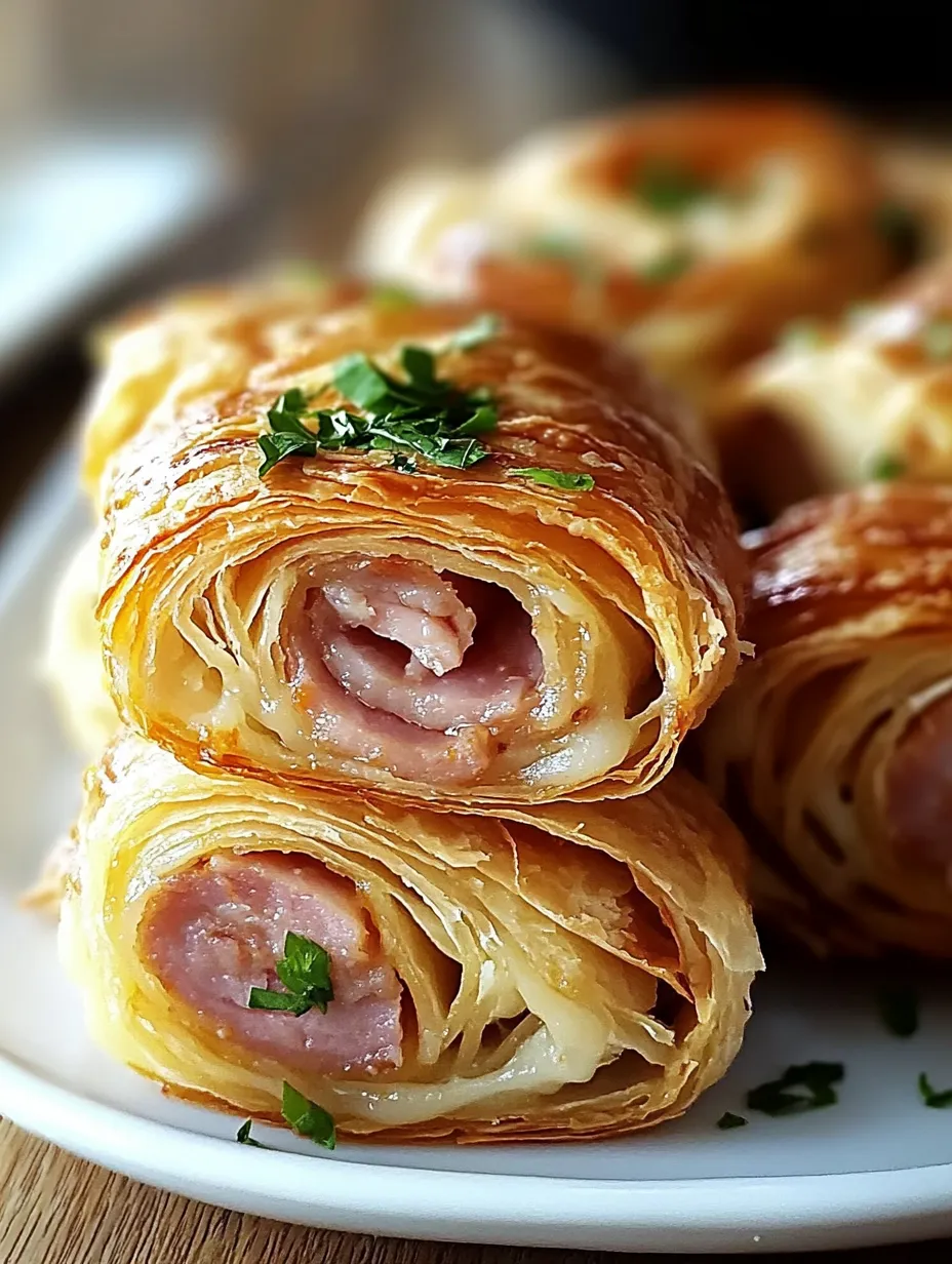 Ham and Cheese Pastry Pinwheels