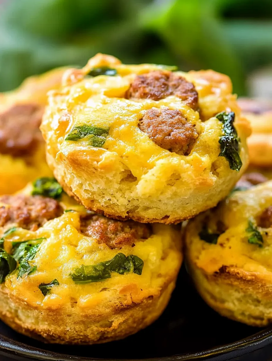 Easy Turkey Sausage Breakfast Biscuit Muffins Recipe