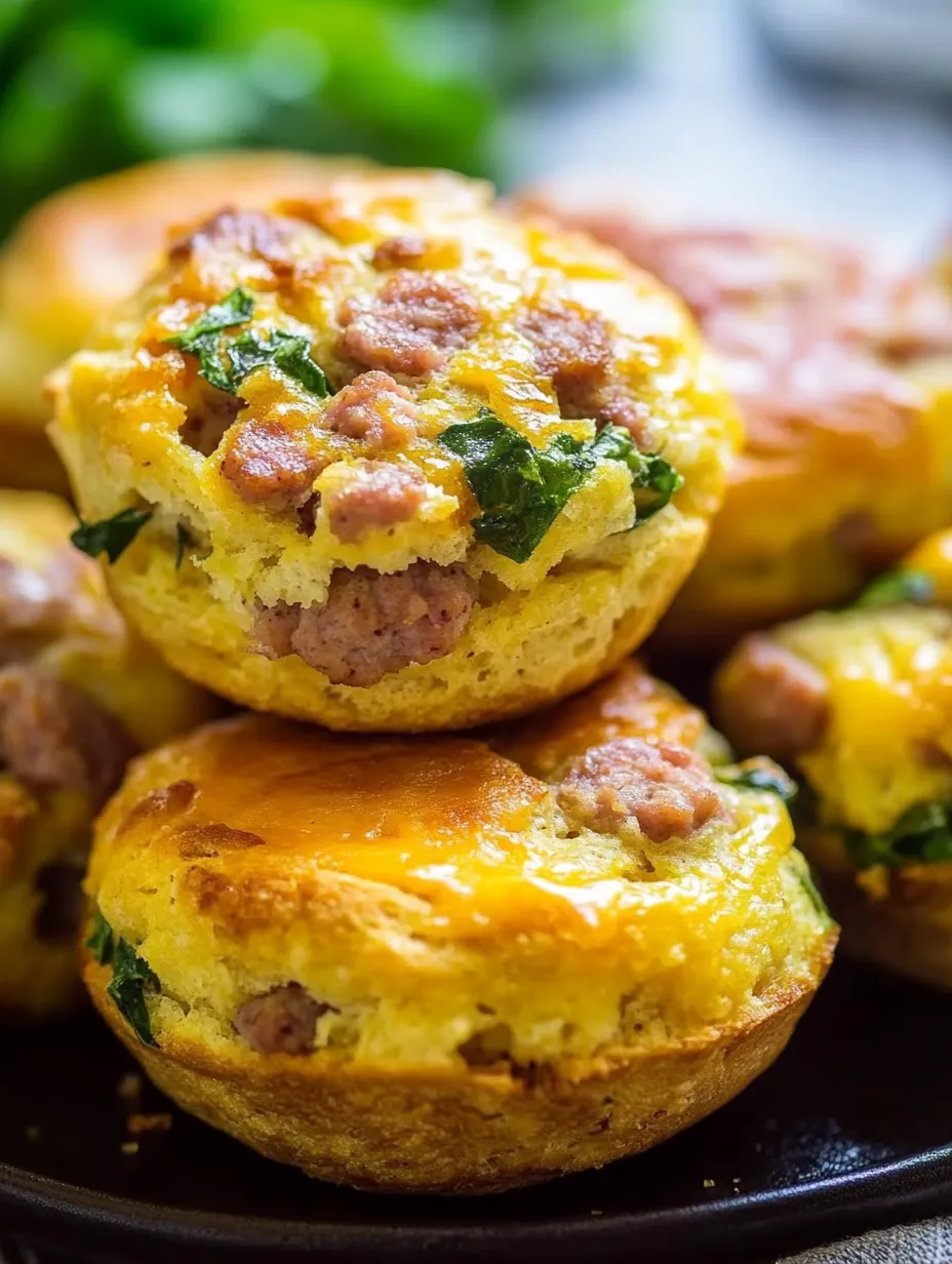 Turkey Sausage Breakfast Biscuit Muffins