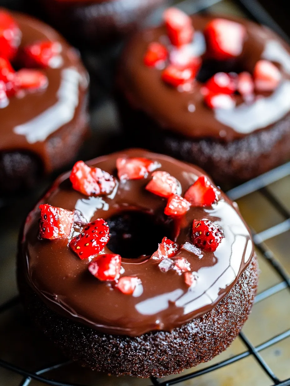 Baked Glazed Chocolate Doughnuts Recipe