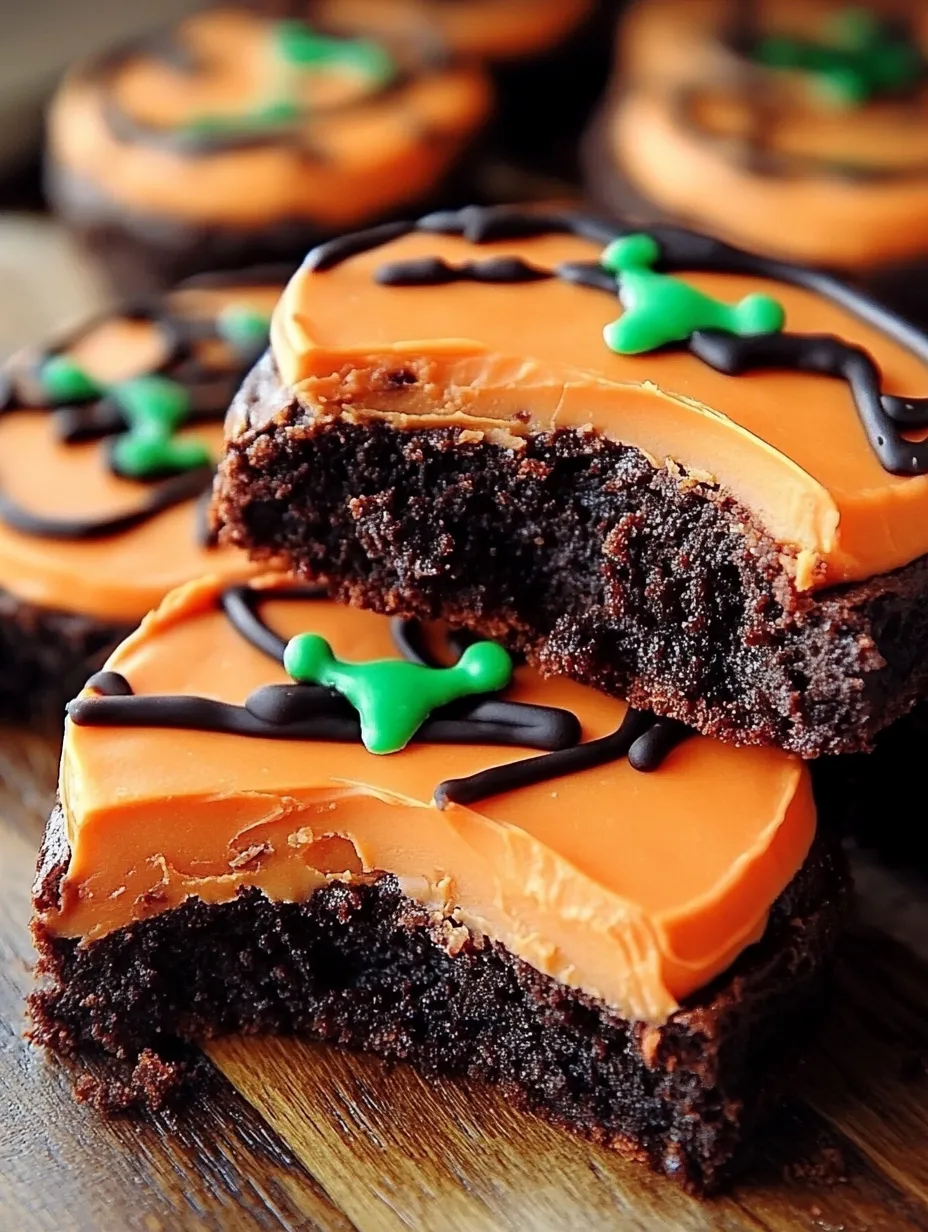 Halloween Pumpkin Brownies