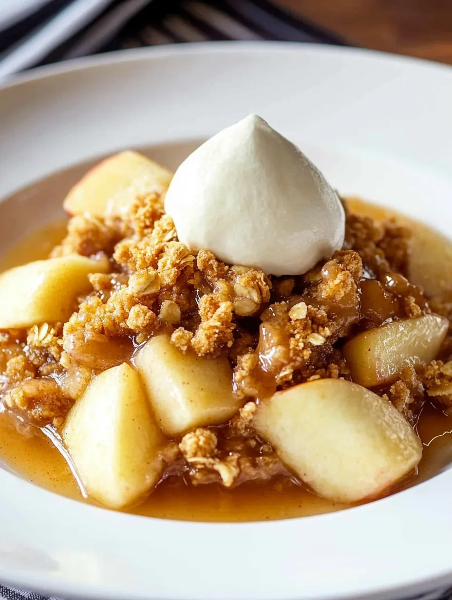 Air Fryer Apple Crisp for One