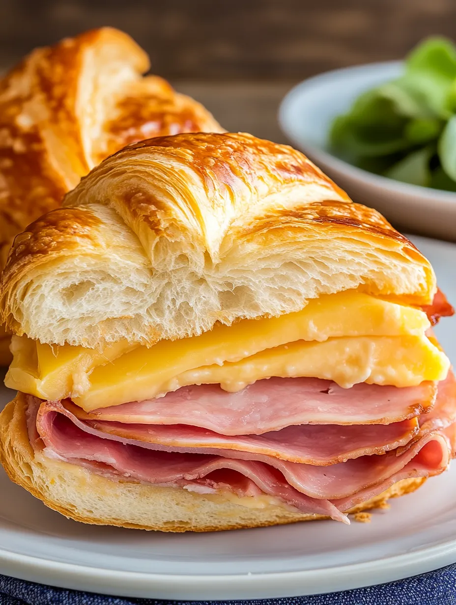 Ham and Cheese Croissant Sandwich Recipe