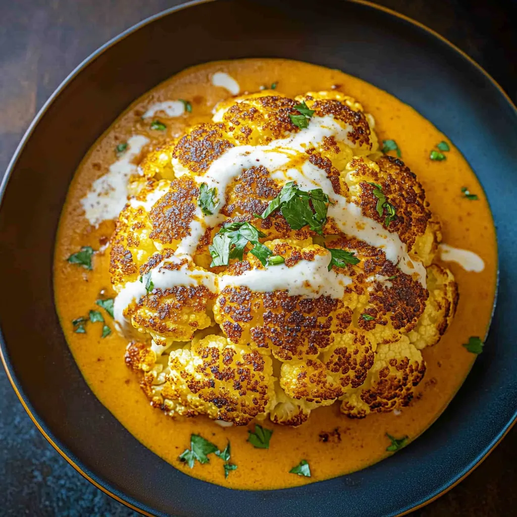 Easy Instant Pot Whole Roasted Cauliflower in Creamy Sauce Recipe