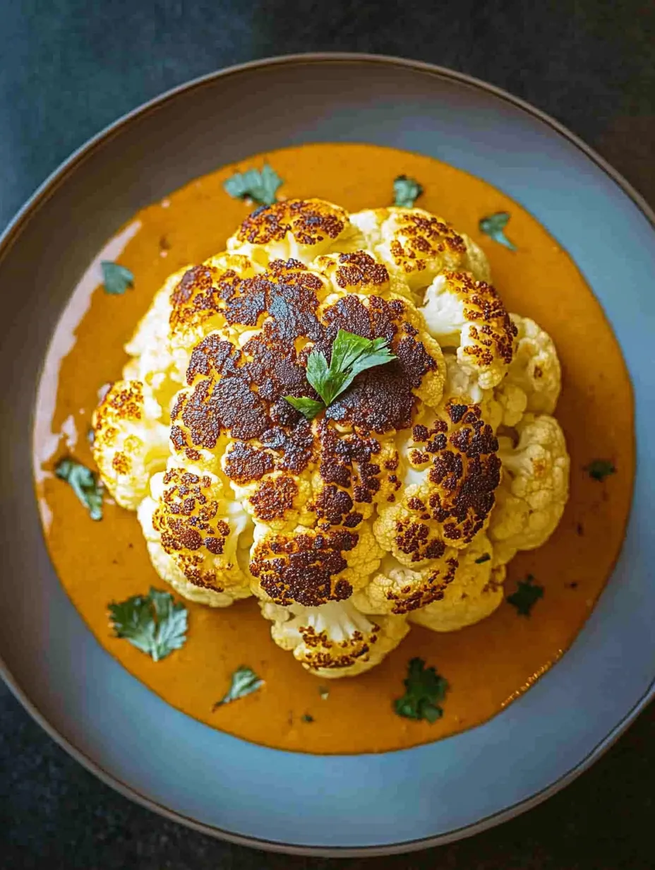 Instant Pot Whole Roasted Cauliflower in Creamy Sauce Recipe