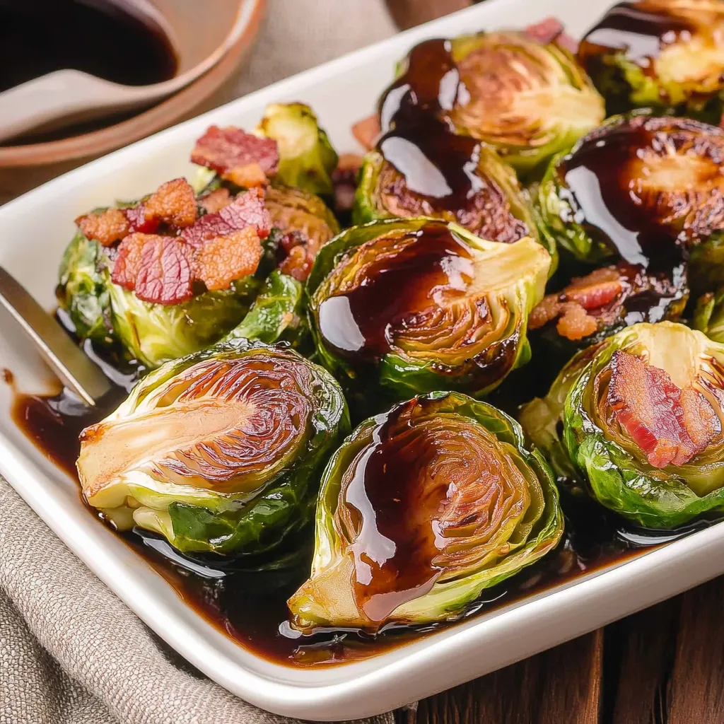 Easy Balsamic Bacon Brussels Sprouts Recipe