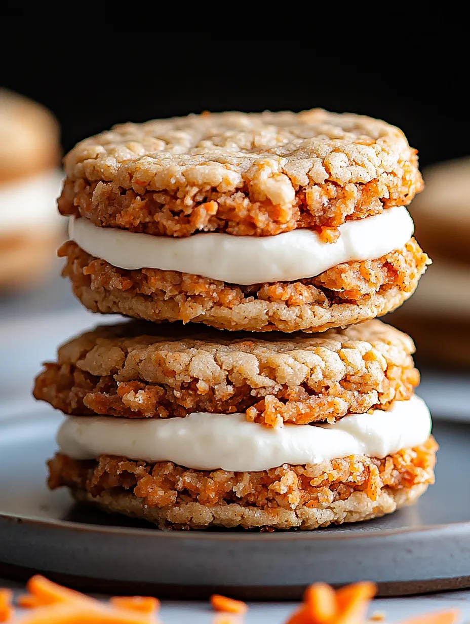 Carrot Cake Cookie Sandwiches
