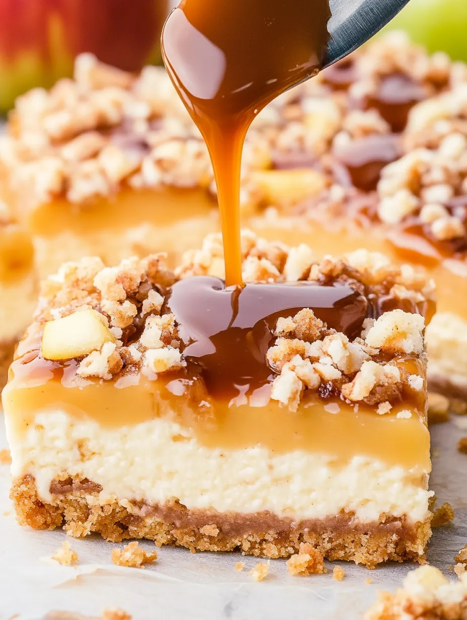 Caramel Apple Cheesecake Bars Recipe