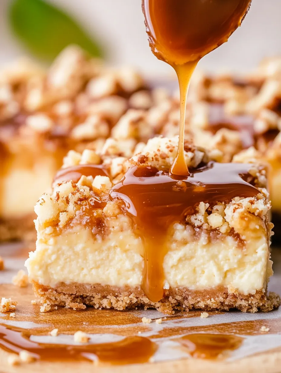 Caramel Apple Cheesecake Bars