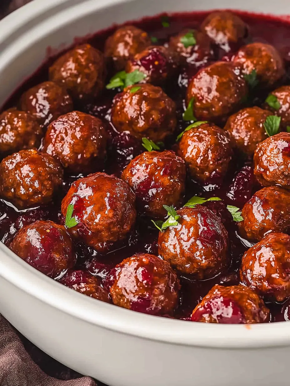 Slow Cooker Cranberry Meatballs Recipe