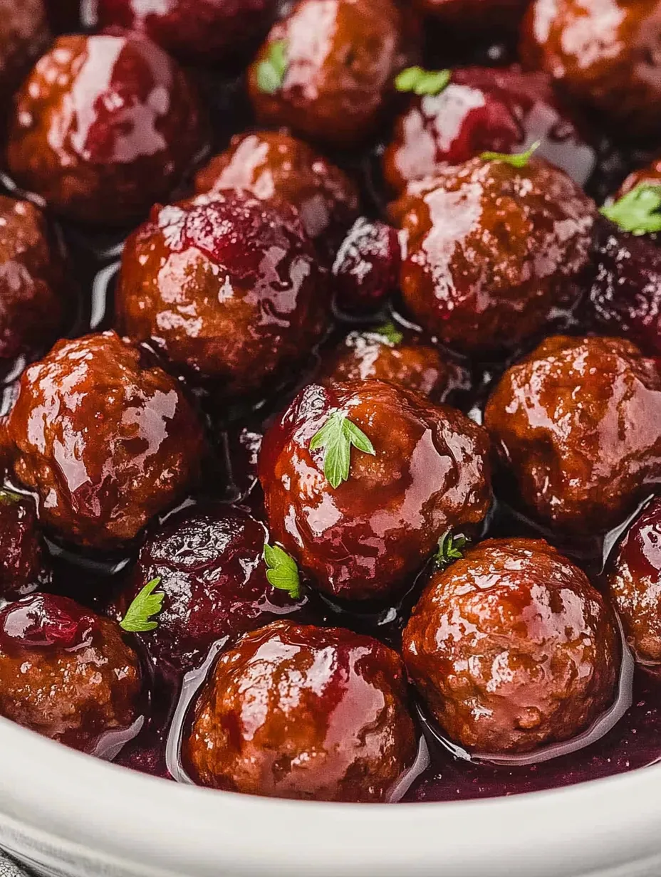 Slow Cooker Cranberry Meatballs