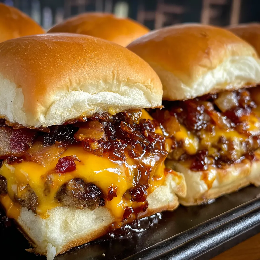 Bacon Jam Cheeseburger Sliders
