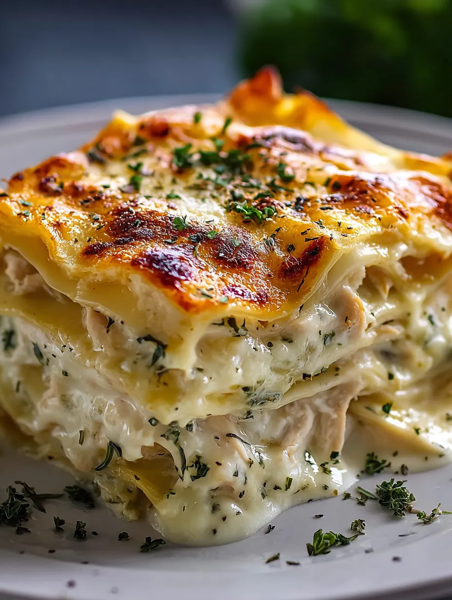 White Cheese Chicken Lasagna Recipe