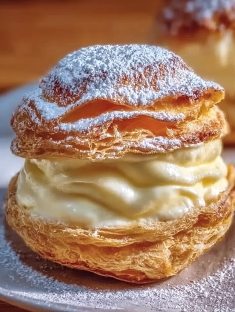 Special Italian Cream Puffs with Custard Filling