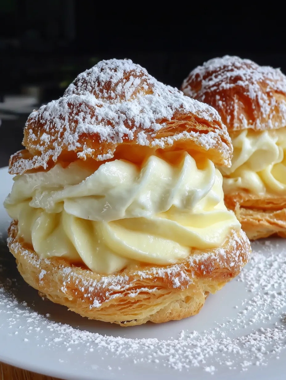 Special Italian Cream Puffs with Custard Filling