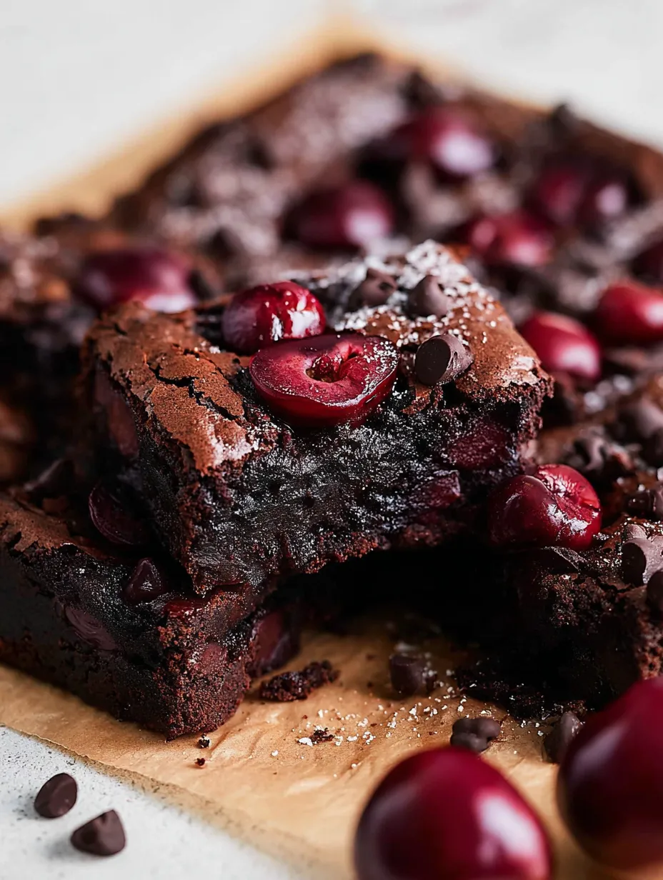 Roasted Chocolate Cherry Brownies