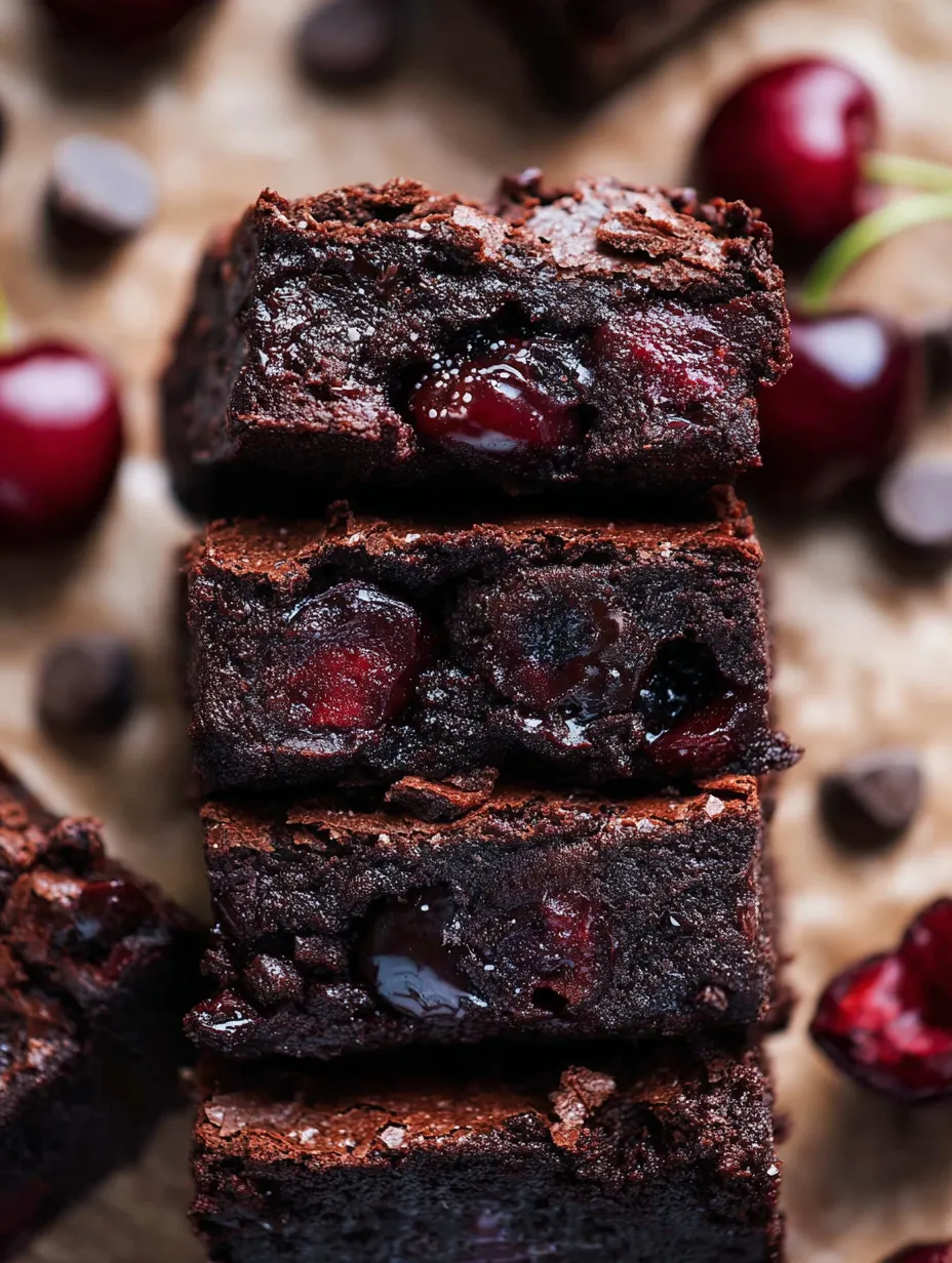 Roasted Chocolate Cherry Brownies