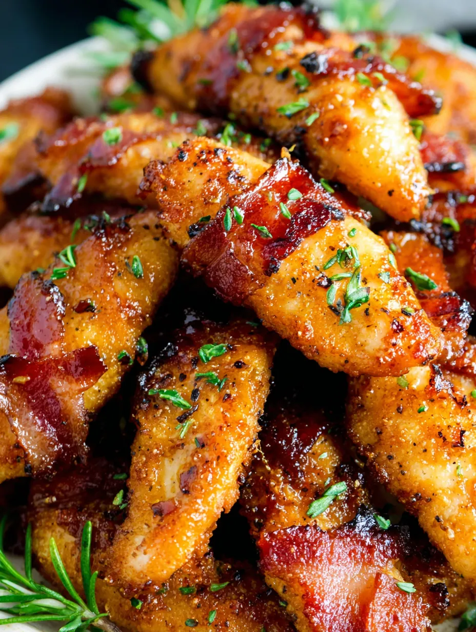 Caramelized Bacon and Brown Sugar Chicken Tenders