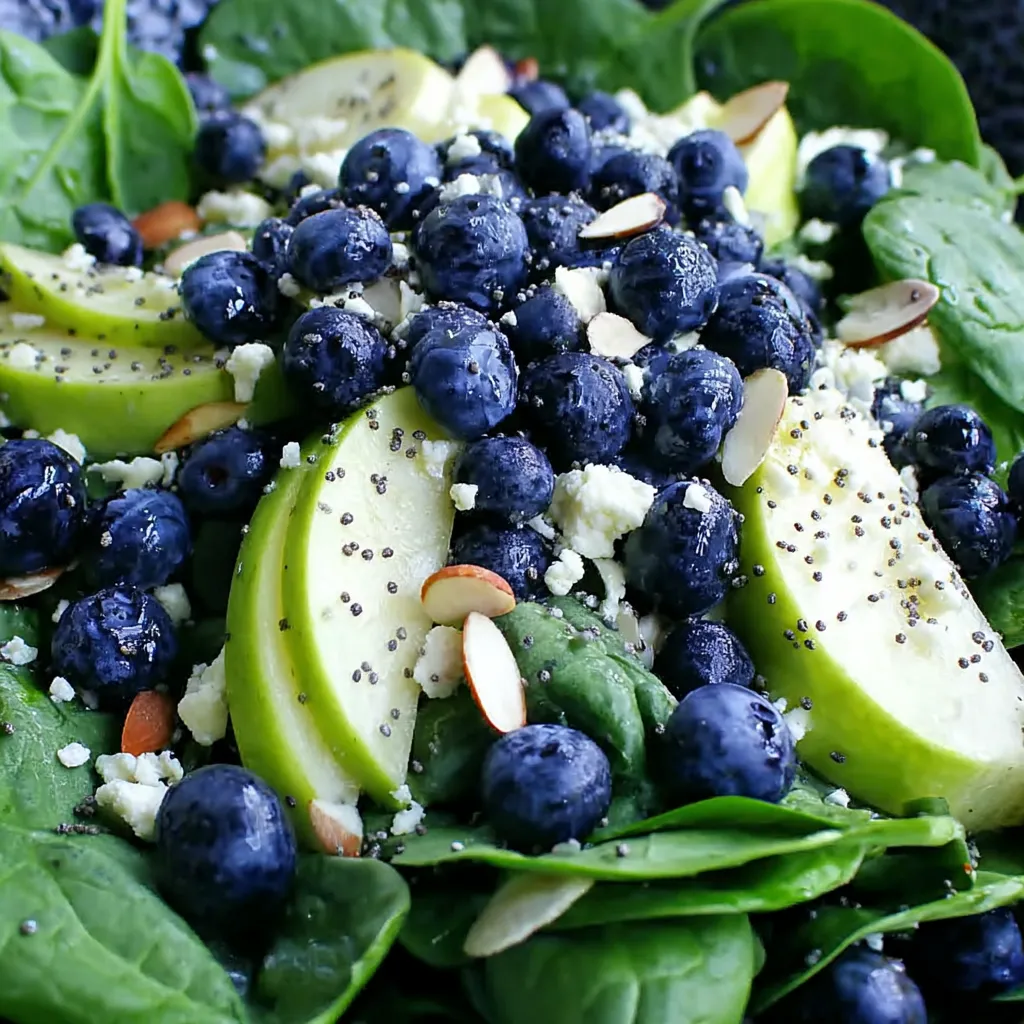 Blueberry Spinach Salad & Homemade Orange Poppy Seed Dressing
