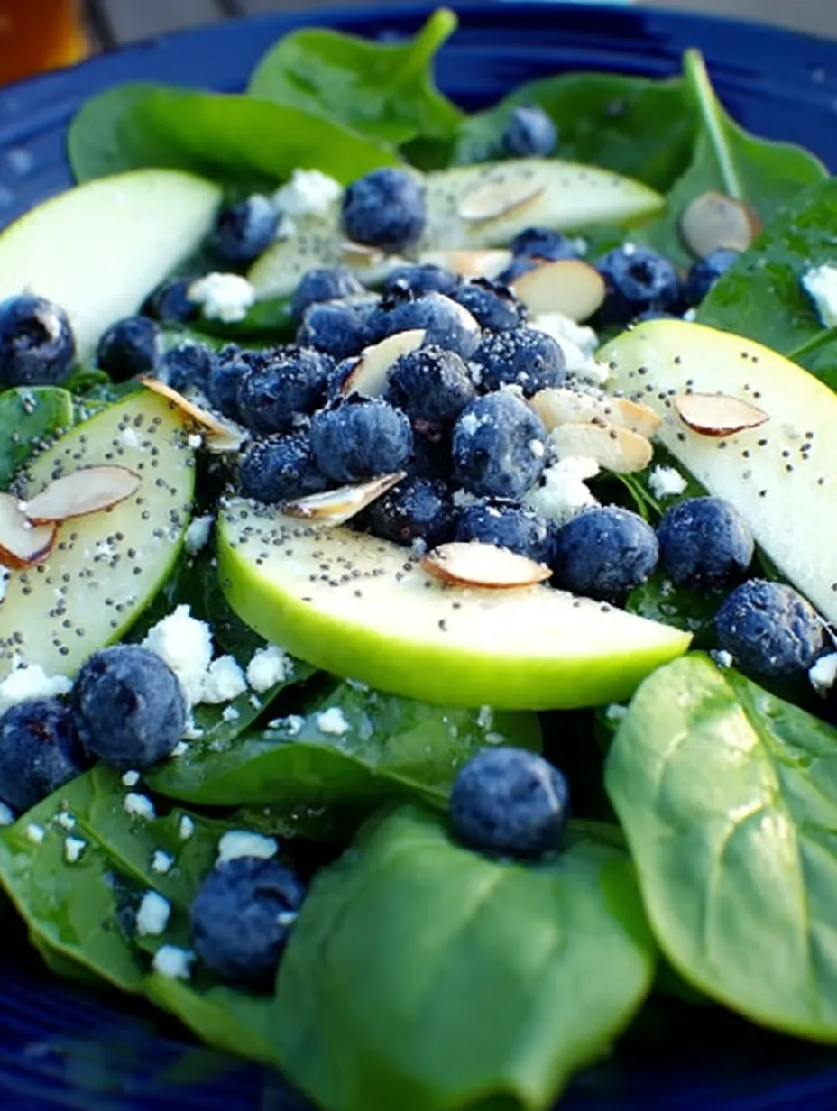 Blueberry Spinach Salad &amp; Homemade Orange Poppy Seed Dressing