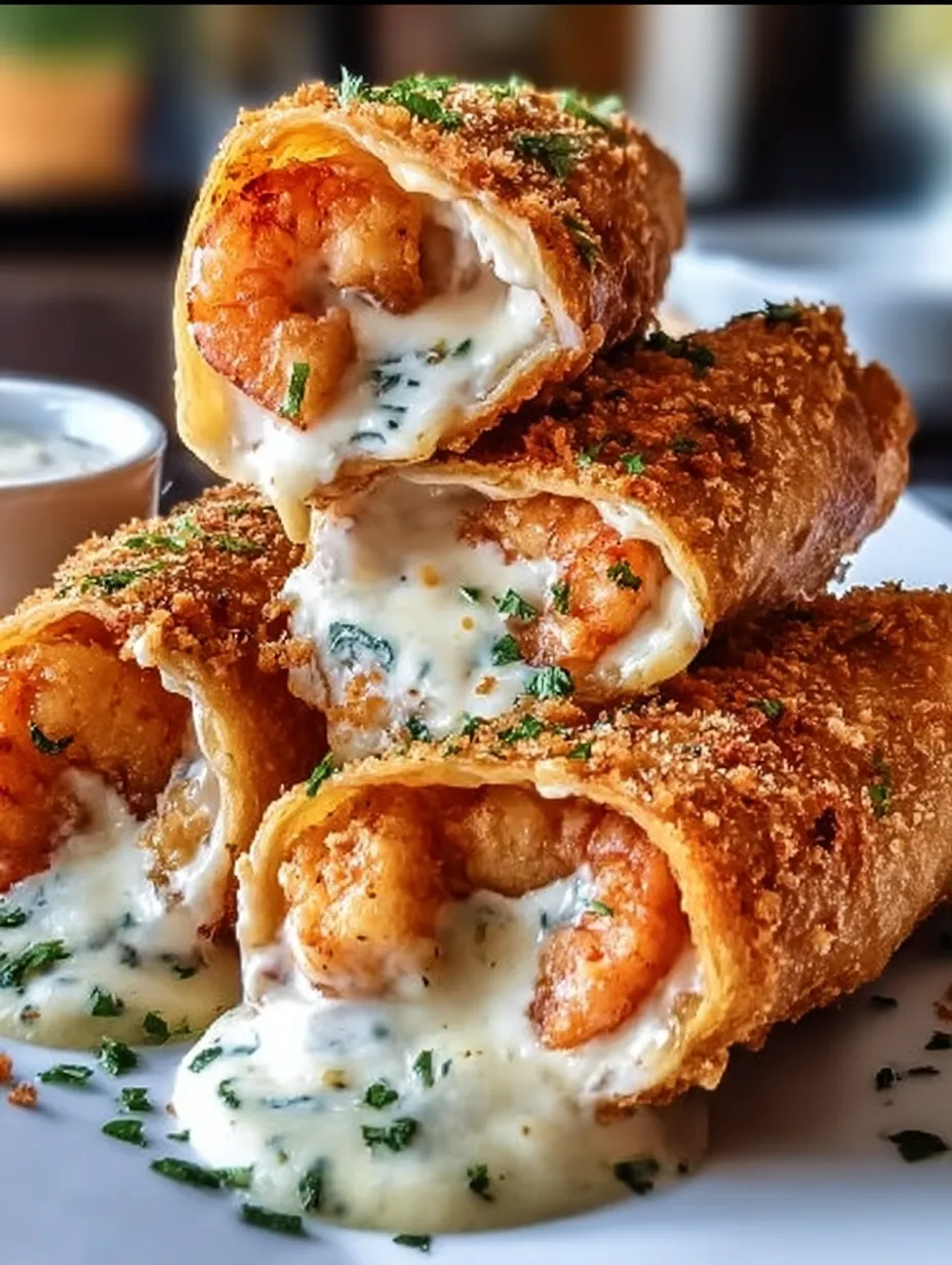 Deep-Fried Shrimp Alfredo Burrito Bites