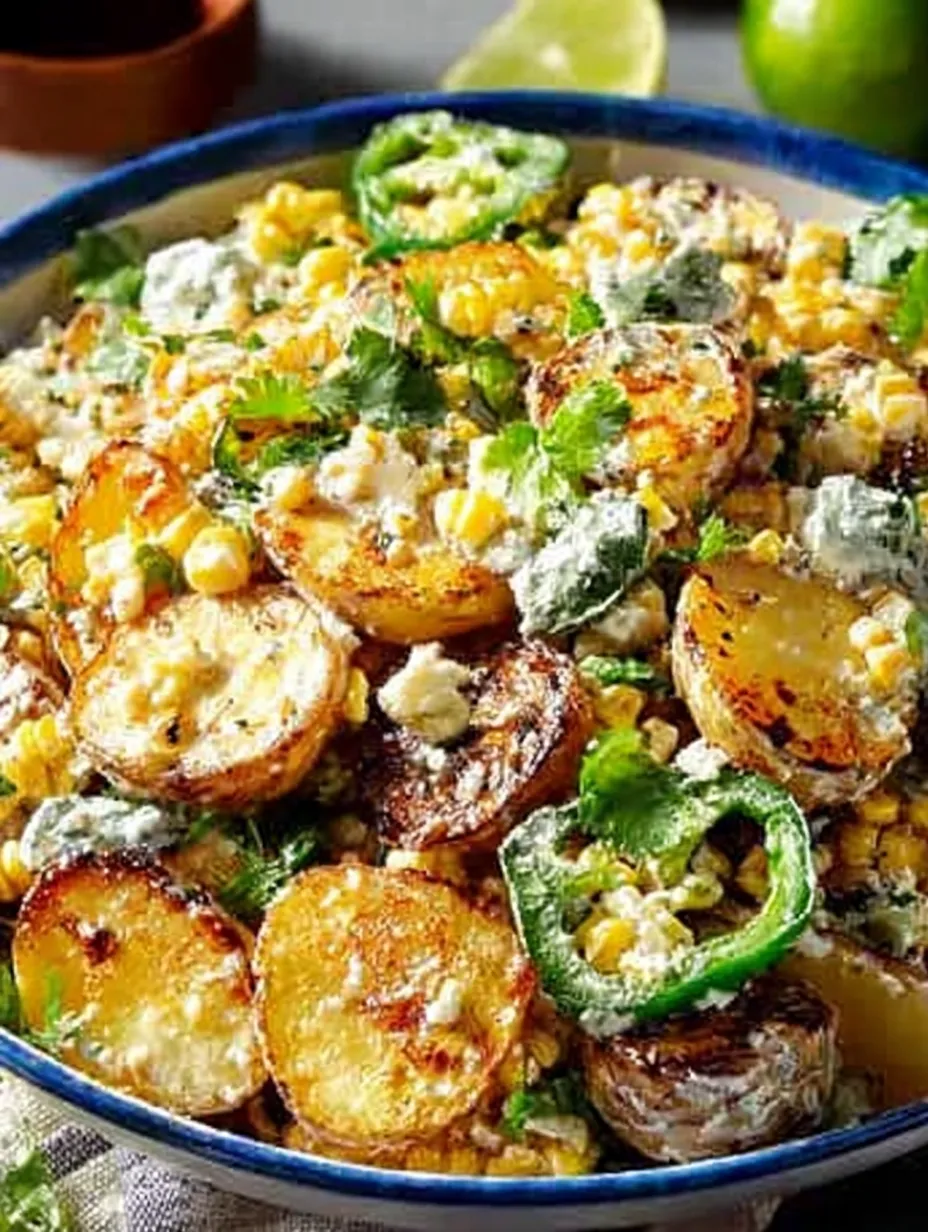 Grilled Potato and Corn Salad