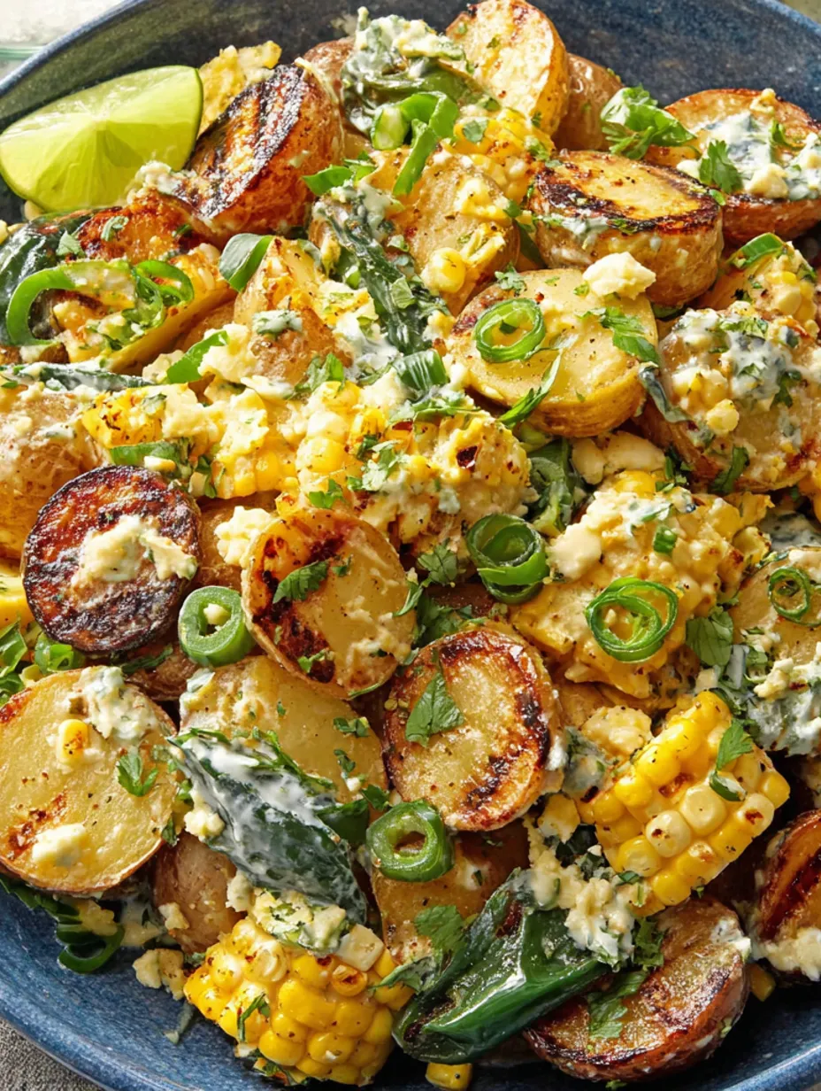Grilled Potato and Corn Salad