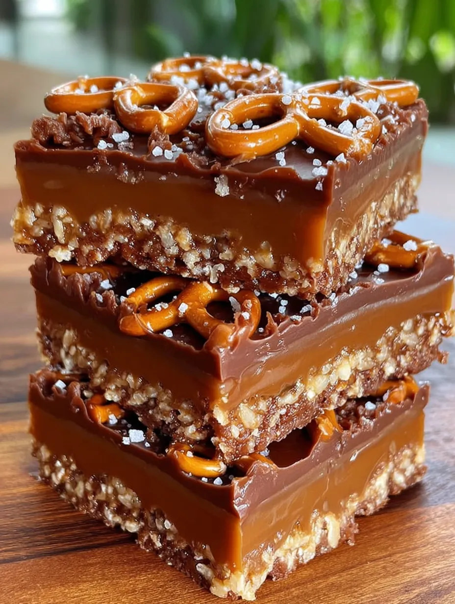 No-Bake Caramel Pretzel Bars